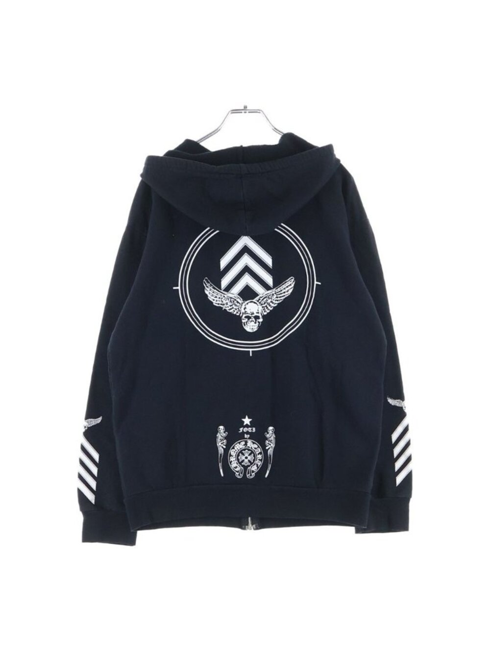 Chrome Hearts Sweatshirt HD Zip Foti Mahalia Back Print Zip Up Long Sleeve